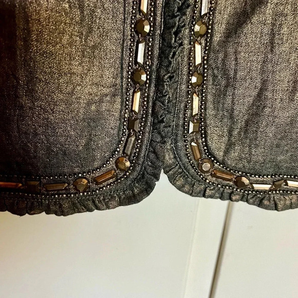 Chico”s Golden‎ Trinket Royalty Beaded Jacket Size Medium - Picture 6 of 11
